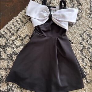 Bonnie Jean girls black and white dress